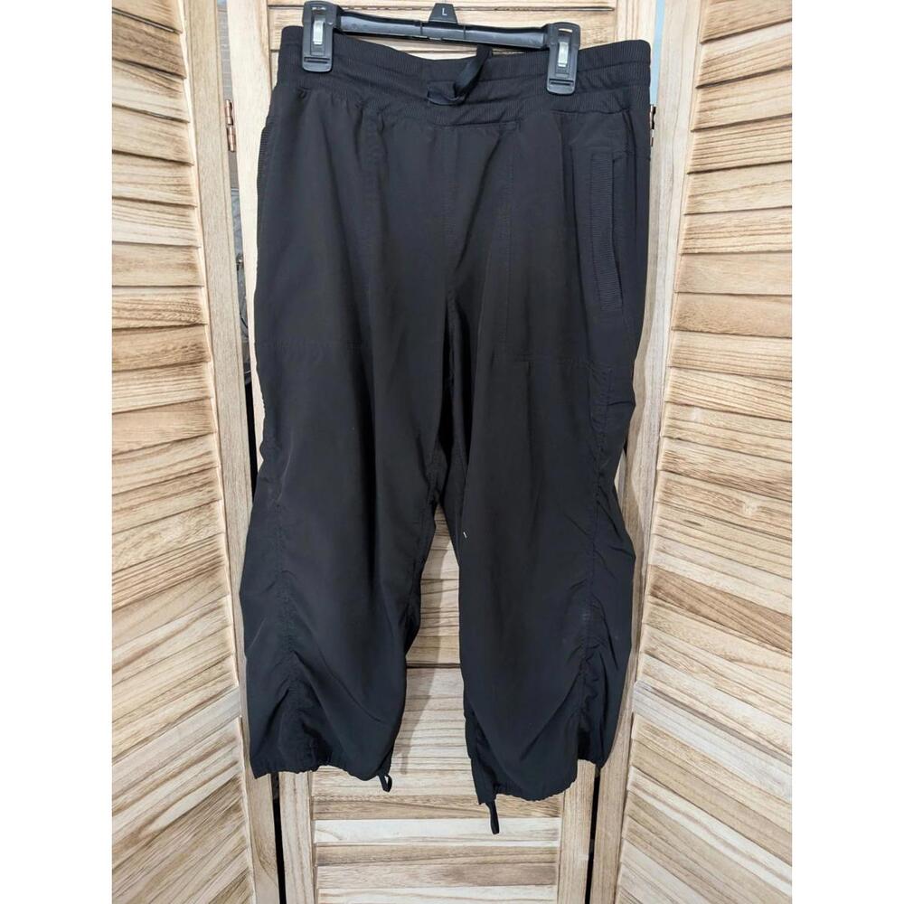 Rex Joggers Womens Large Black Pull On Cropped Ankle Pockets Casual Athleisure